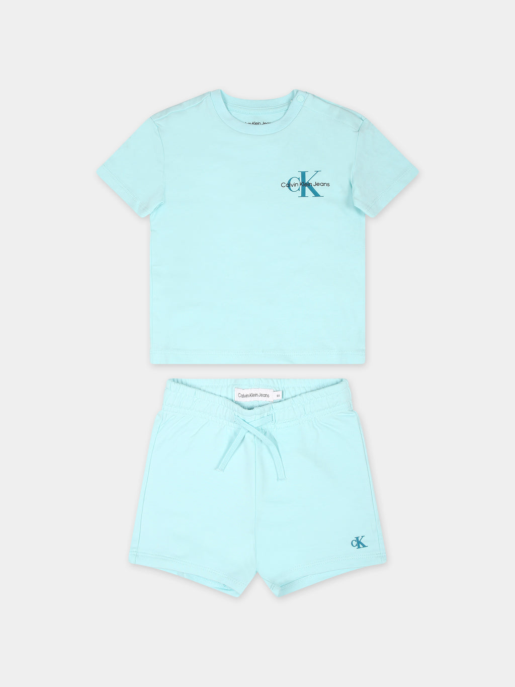 Light blue suit for babykids with logo